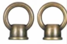 Satco Products Inc. S70/256 - 2 Female Loops; Antique Brass Finish