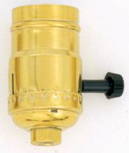 Satco Products Inc. S70/421 - 3 Wire Socket With Turn Knob; Brite Gilt Finish