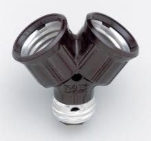 Satco Products Inc. S70/541 - Bakelite Single To Twin Lamp Holder