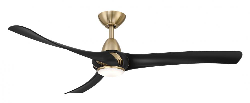 Droid LED Brushed Brass Ceiling Fan