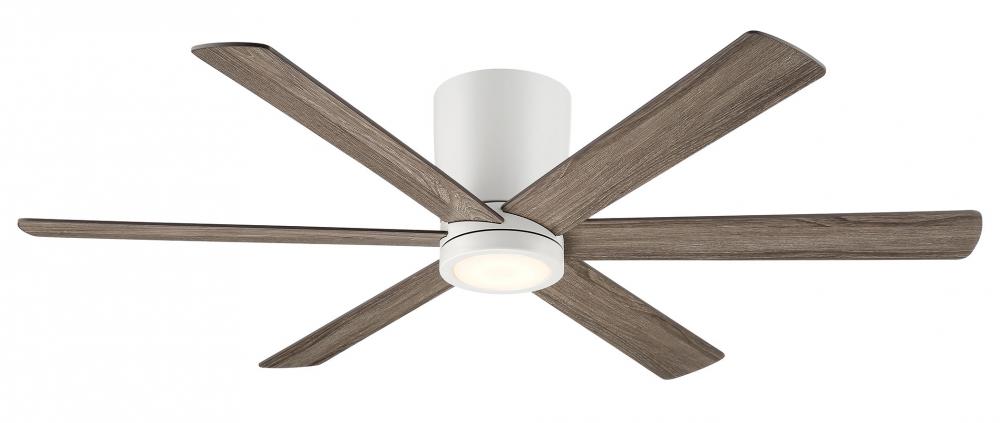 Coldwater 52 Inch Indoor/Outdoor Smart Flush Mount Ceiling Fan