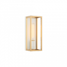 Matteo Lighting S15141WHAG - Shadowbox White + Aged Gold Brass Wall Sconce