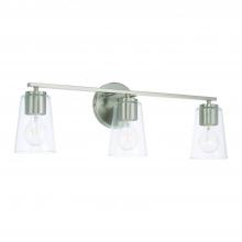 Capital 148631BN-537 - 25"W x 8.25"H 3-Light Vanity in Brushed Nickel with Clear Glass
