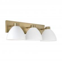 Capital 152031AW - 3-Light Vanity in Aged Brass and White