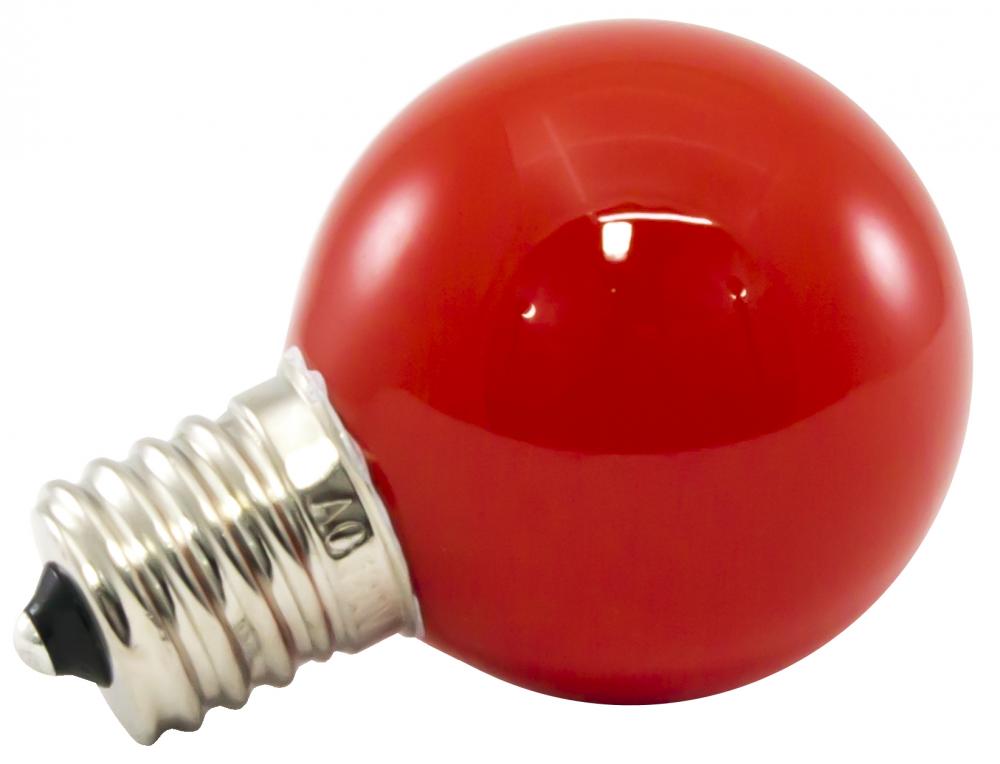 Premium Grade LED Lamp Intermediate Globe, Intermediate base, Frosted Red Glass, wet location and fu