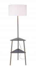 Kenroy Home 35344AB - Viviene Floor Lamp with Tray