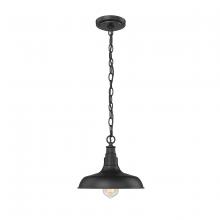  2952-PBK - 1-Light Outdoor Hanging Lantern Powder Coated Black