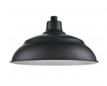  RALWHS17-SB - R Series 1-Light Aluminum Warehouse Shade Satin Black