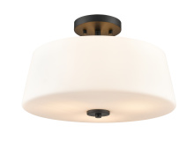 Millennium 214103-MB - Laphia 15.75" Wide 3-Light Semi Flush - Matte Black
