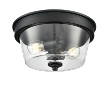 Millennium 64102-MB - Strayhan 13" 2-Light Flush Mount - Matte Black