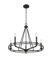 Millennium 21605-MB - Jody 26.5" Wide 5-Light Chandelier - Matte Black