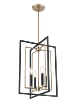 Millennium 91704-MB/MG - Noelle 15" Wide 4-Light Pendant - Matte Black