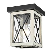  DVP43374BK+BIW-CL - County Fair Outdoor Flush Mount