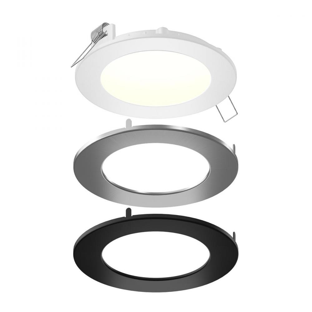 6 Inch Round LED Recessed Panel Light With Multi Trim