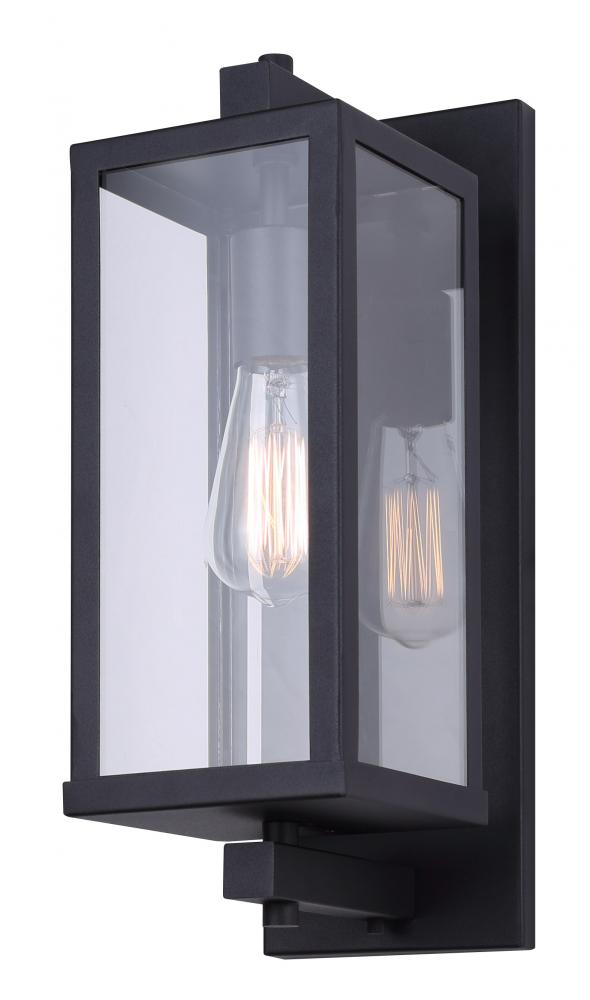Kellan 1 Light Outdoor Lantern, Black Finish