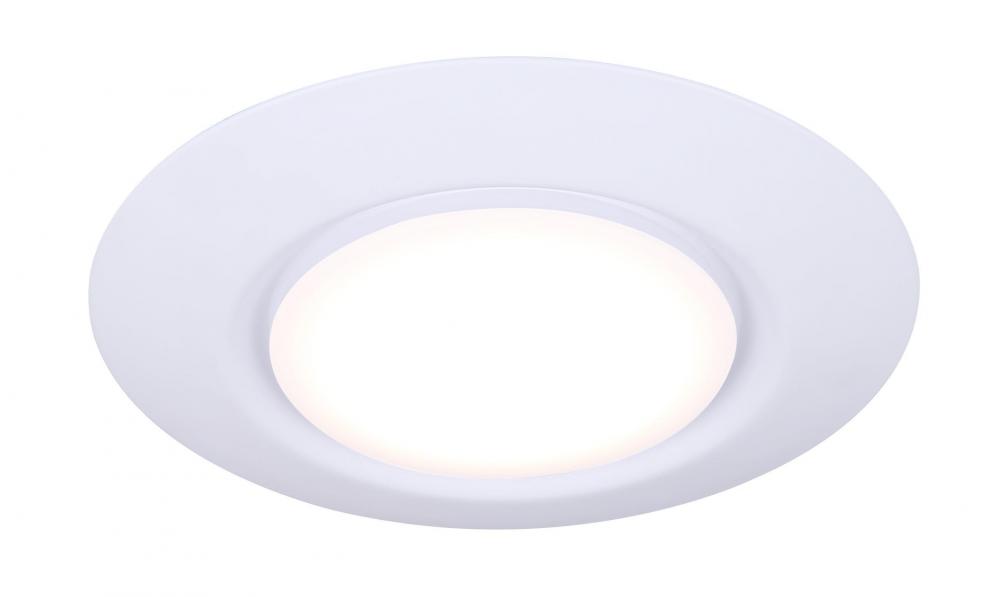 LED Disk, Spec. DL-6-15DCF-WH, 6" White Color Trim, 15W Dimmable, 3000K, 1050 Lu
