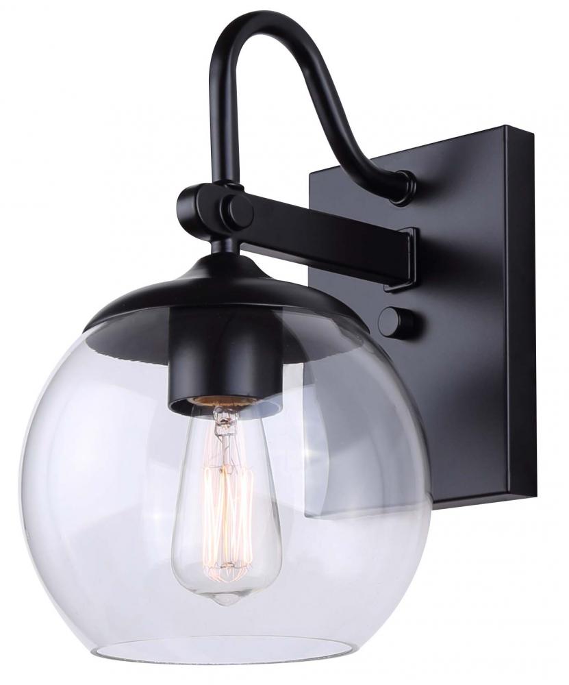 OLI, IOL611BK, MBK Color, 1 Lt Outdoor Down Light, Clear Glass, 1 x 60W Type A