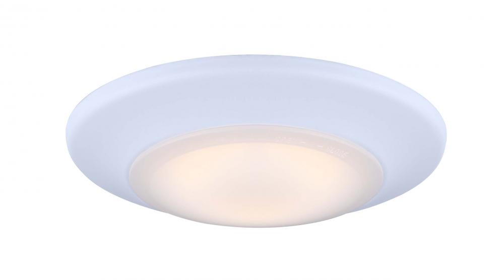 LED Disk, 4 IN White Color Trim, 9W Dimmable, 3000K, 630 Lumen, Surface mounted