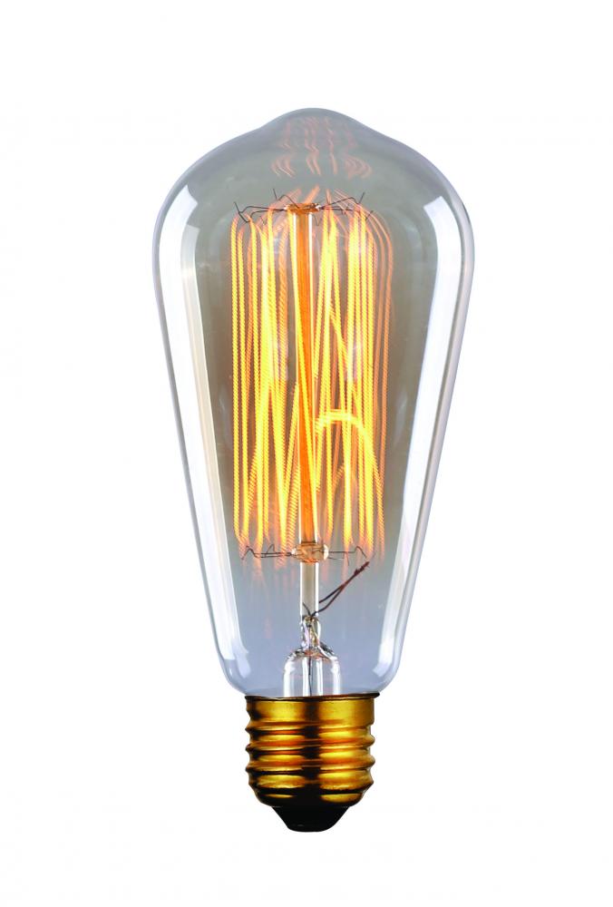 Bulb, Edison Bulbs, 60W E26, Light Yellow Color, ST45 Cone Shape, 2500hours
