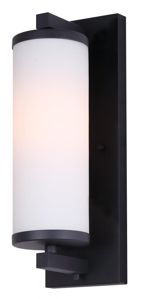SEAGER, IOL600BK, BK (Sand) Color, 1 Lt Outdoor Light, Flat Opal Glass, 1 x 60W Type A