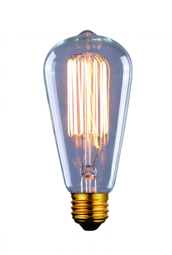 Bulb, Edison Bulbs, 60W E26, Clear Color, ST45 Cone Shape, 2500hours
