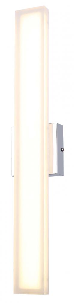 JAVI, LVL255A05CH, 4.75" Width LED Vanity, Acrylic, 20W LED (Integrated), Dimmable, 2000 Lumens