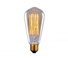 Canarm B-ST64-17LG - Bulb, Edison Bulbs, 60W E26, Light Yellow Color, ST64 Cone Shape, 2500hours