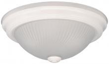  IFM21311N - Fmount, 13" 2 Bulb Flushmount, Frosted Swirl Glass, 60W Type A