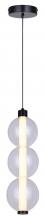  LPL316A01BK - MELODY, LPL316A01BK, MBK Color, 1 Lt LED Rod Pendant, Clear Glass + Acrylic, 10W LED (Integrated)