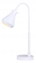 Canarm ITL1020A21WH - BYCK, ITL1020A21WH -G-, MWH Color, 1 Lt Table Lamp, 40W Type A, On-Off on Cord, 6.25inch W x 21inch 