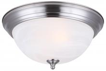  IFM411BN - 2 Bulb Flush Mount, Alabaster Glass, 40W Type A, 11 IN W x 5 1/8 IN H