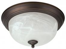  IFM21313 - Fmount, 13" 2 Bulb Flushmount, Frosted Swirl Glass, 60W Type A