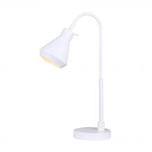 Canarm ITL1020A21WH - BYCK, ITL1020A21WH, MWH Color, 1 Lt Table Lamp, 40W Type A, On-Off on Cord, 6.25