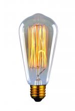 Canarm B-ST45-17LG - Bulb, Edison Bulbs, 60W E26, Light Yellow Color, ST45 Cone Shape, 2500hours