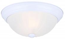  IFM31111N - Fmount 11" 2 Bulb Flush mount Frosted Melon Glass 40W Type A