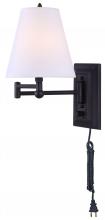 Canarm IWF113D - Wall, Swing Arm Wall Fixture, On/Off Switch, Fabric Shade, 60W Type C