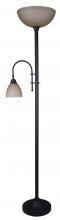  IFL2123B72ORB - Eli 2 Light Floor Lamp with Oil Rubbed Bronze Finish and Amber Shade