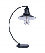  IOTL688BK - Cavea 1 Light Table Lamp with Matte Black Finish and Matte Black Shade