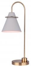 Canarm ITL1076A22MGG - TALIA, ITL1076A22MGG -G-, GD + Matte Grey Color, 1 Lt Table Lamp, 40W Type A, On-Off Switch on Cord,