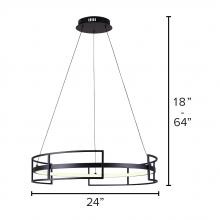 Canarm LCH231A24BK - Amora LED Integrated Chandelier Light, Black Finish