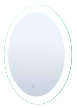 Canarm LM115S2727D - LED Oval Mirror, 27.5" W x 27.5" H, On off Touch Button, 43W, 3000K, 80 CRI