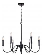 Canarm ICH1103A06BK - BRIELLE, ICH1103A06BK, MBK Color, Include PGD Sleeves, 6 Lt Chain Chandelier, 60W Type C