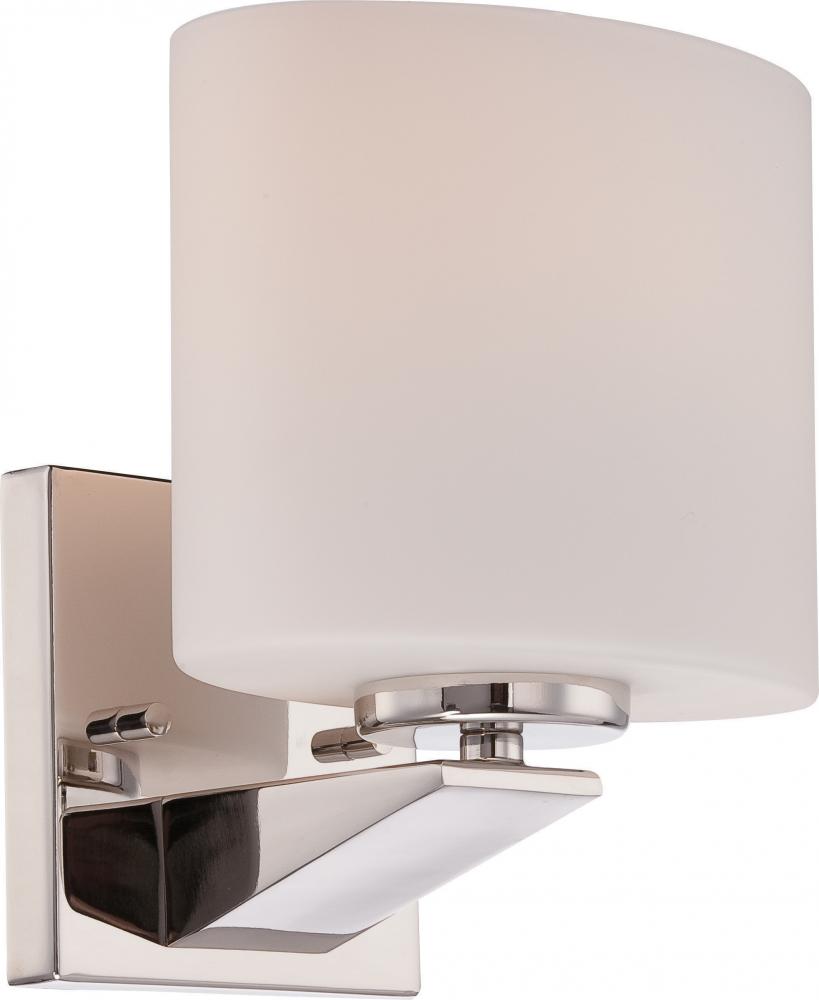 Breeze - 1 Light Vanity with Opal Frosted Glass - Polished Nickel Finish