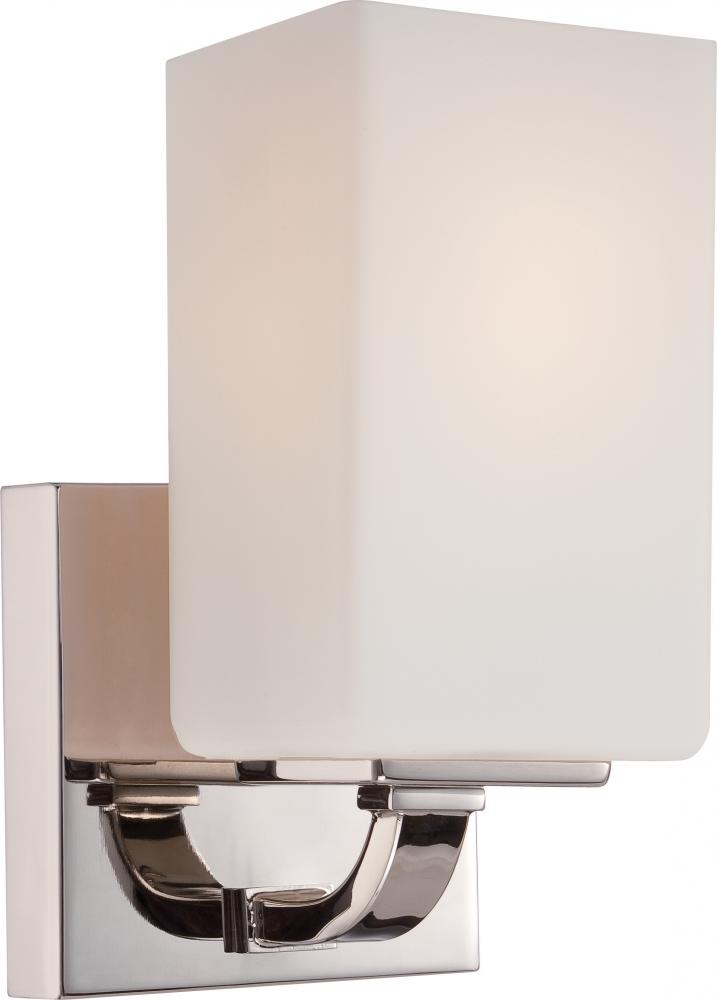 Vista - 1 Light Vanity with Opal Frosted Glass - Polished Nickel Finish