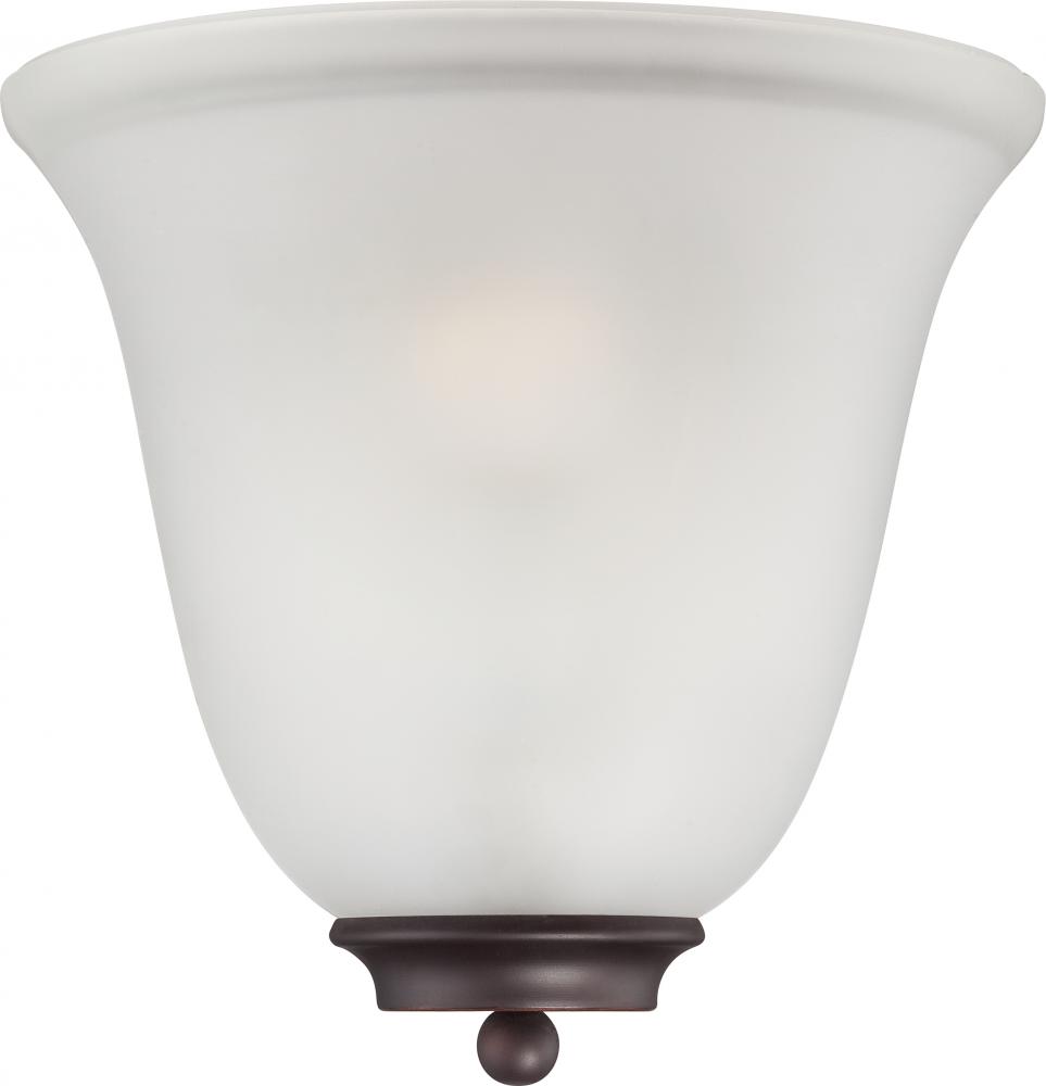 Empire - 1 Light Wall Sconce with Frosted Glass - Mahogany Bronze Finish