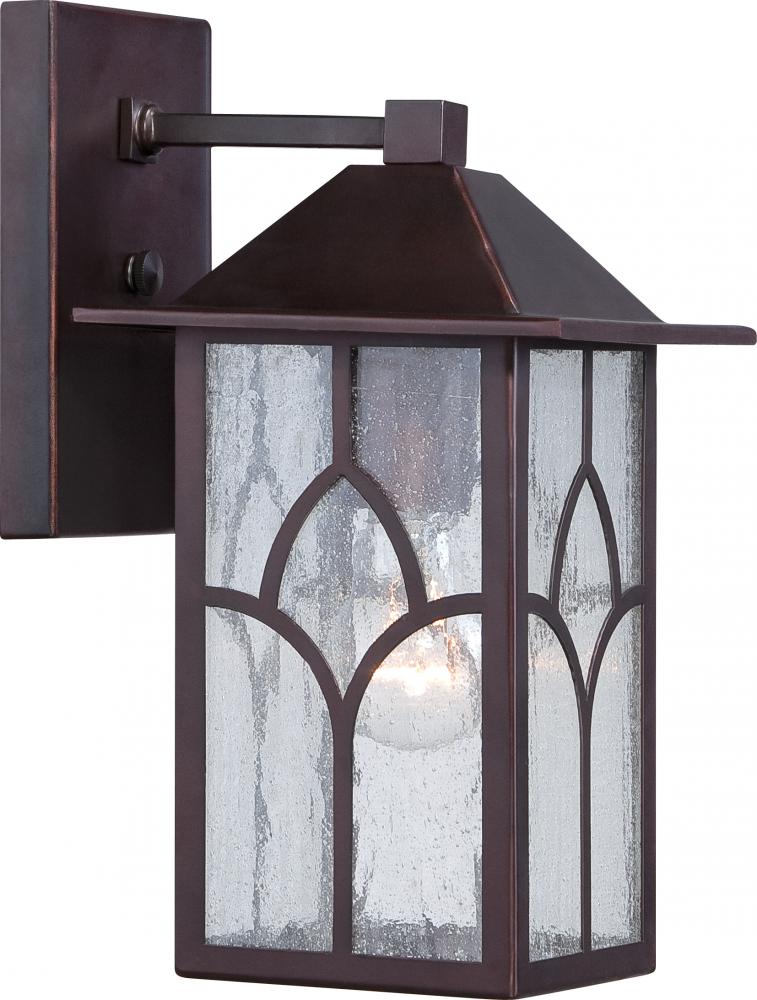 Stanton - 1 Light - 6" Wall Lantern with Clear Seed Glass - Claret Bronze Finish Finish
