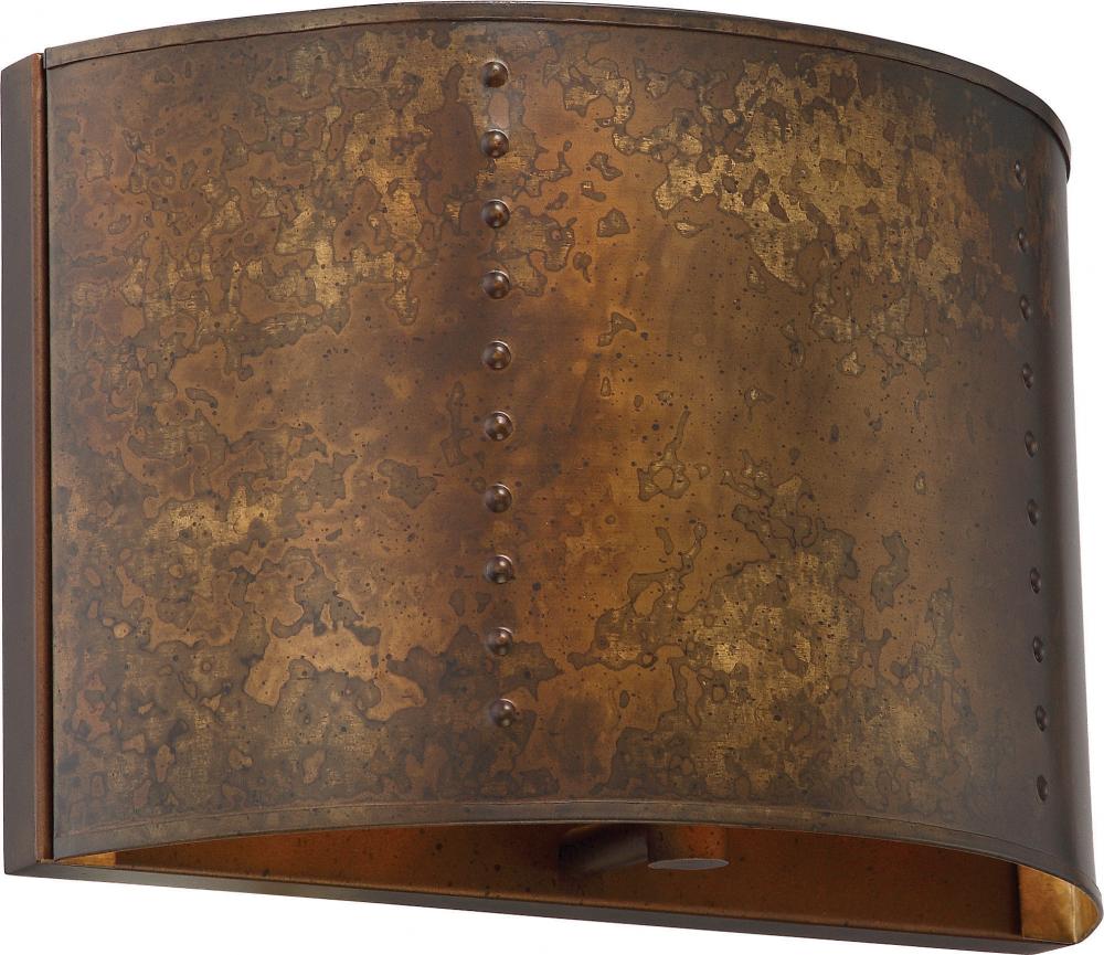 Kettle - 1 Light Wall Sconce - Weathered Brass Finish