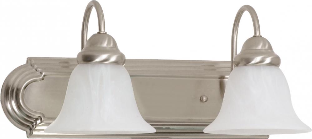 Ballerina - 2 Light - 18" - Vanity - with Alabaster Glass Bell Shades; Color retail packaging