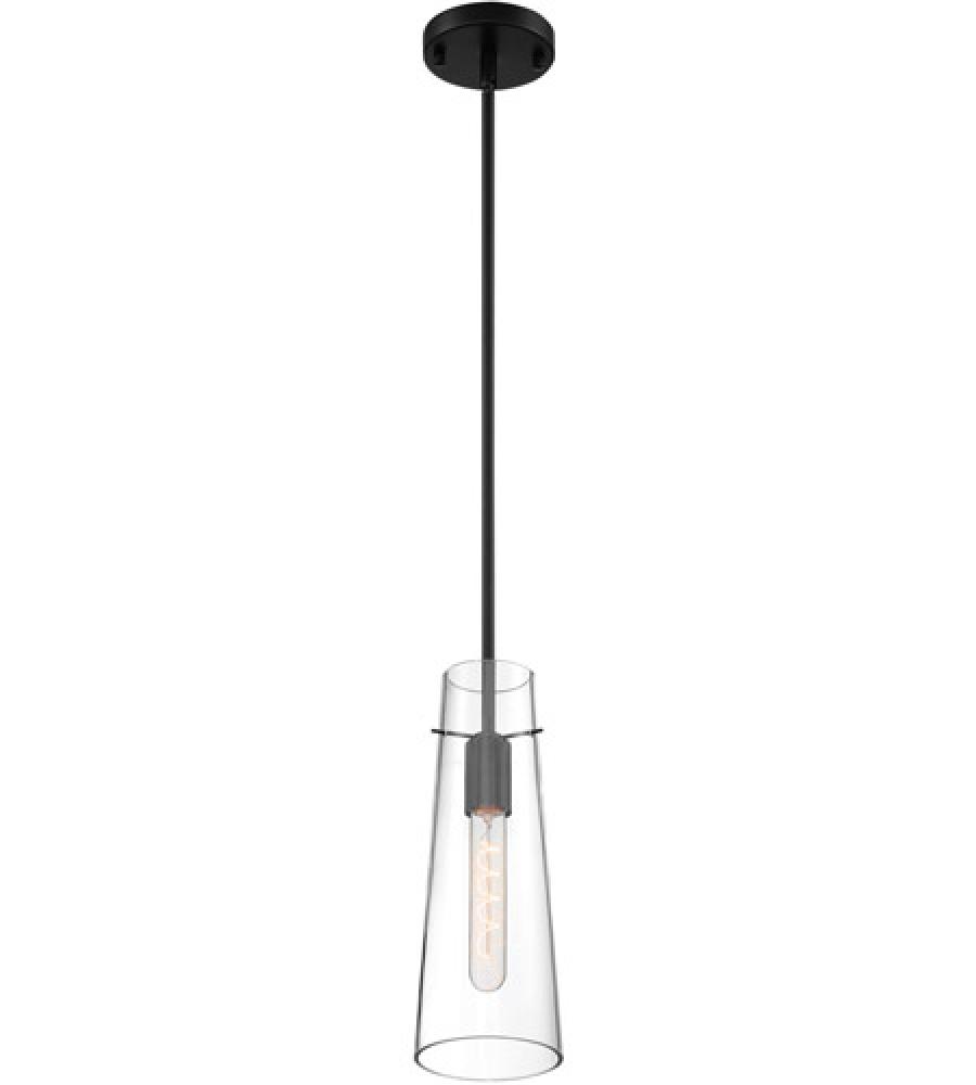 Alondra - 1 Light Mini Pendant with Clear Glass - Black Finish