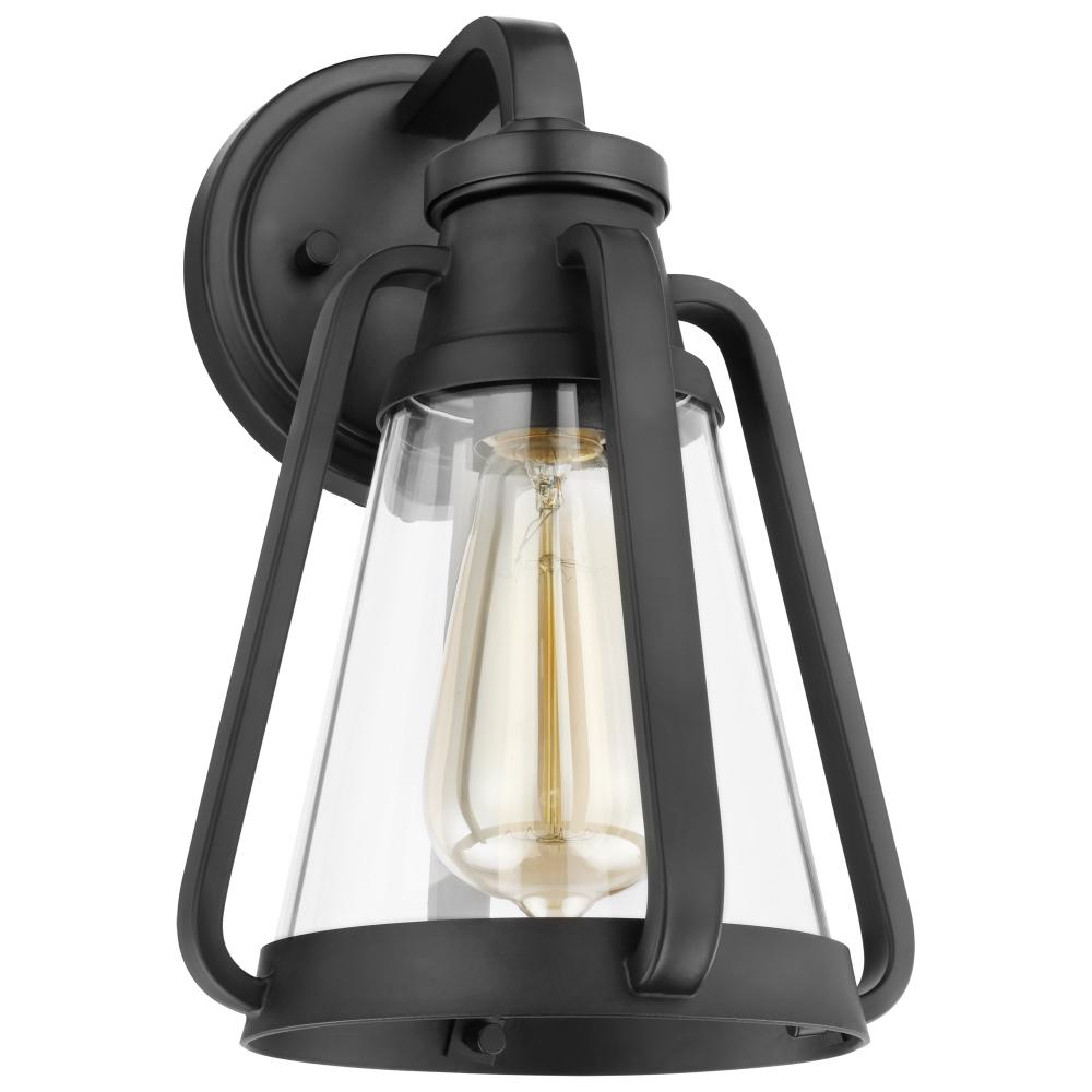 Everett; 1 Light; Small Wall Sconce; Matte Black with Clear Glass